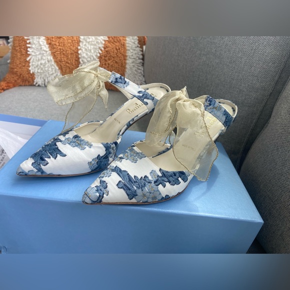 Anthropologie Something Bleu Heels - Picture 1 of 7